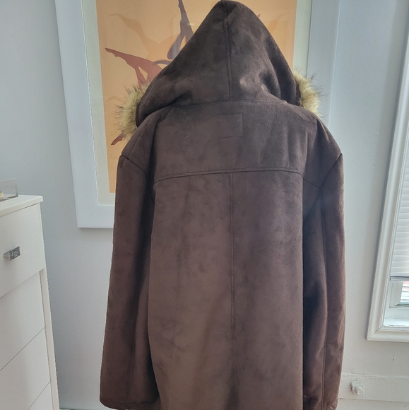 NWT Urban Code Coat Faux Suede Parka - Picture 4 of 9